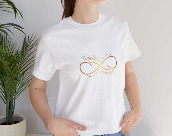 Infinity Love Unisex Jersey T-Shirt | Inspirational Gift, Casual Wear, Relationship Milestone, Matching Outfits, Positive Vibes