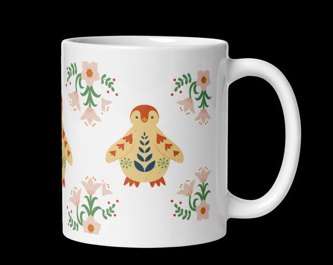 White glossy mug