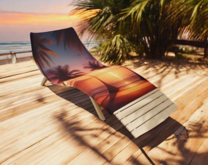 Sunset Palm Tree Beach Towel, Tropical Pool - Beach Towel, Summer Beach Blanket, Vacation Towel, Coastal Towel, Poolside Towel, Large Beach