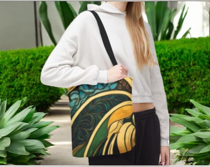 Bohemian Art Tote Bag, Stylish Carryall, Eco-Friendly Gift, Reusable Shopping Bag, Artsy Beach Bag - Handpainted Design