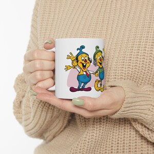 Whimsical Cartoon Character Ceramic Mug | Fun Coffee Cup for Kids, Office, Gift, Birthday, Collectible