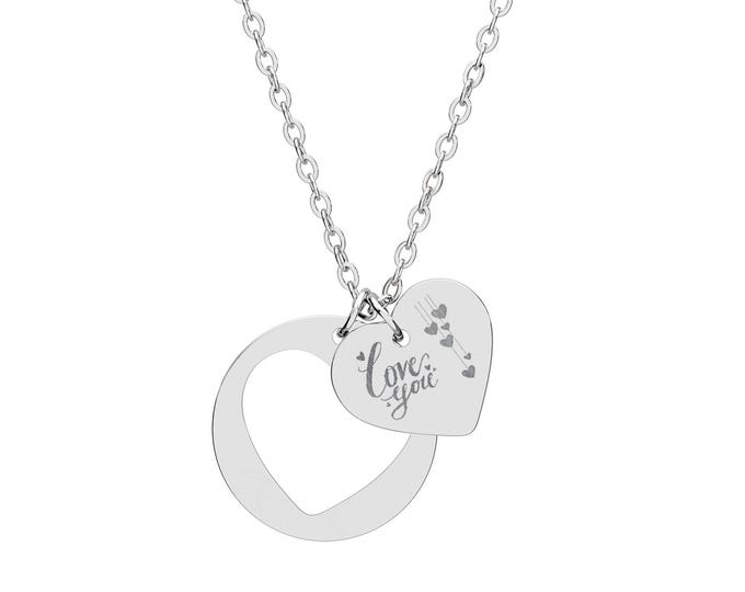 Valentine Heart Cutout Necklace