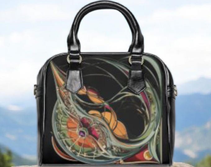 Vibrant Abstract Shoulder Handbag, Stylish Tote, Art-Inspired Purse, Trendy Crossbody, Unique Gift for Her, Fashion Statement Bag