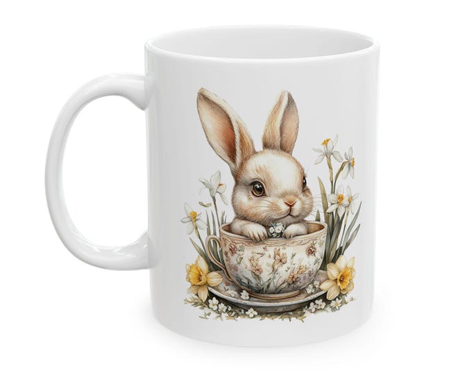Bunny Floral Mug