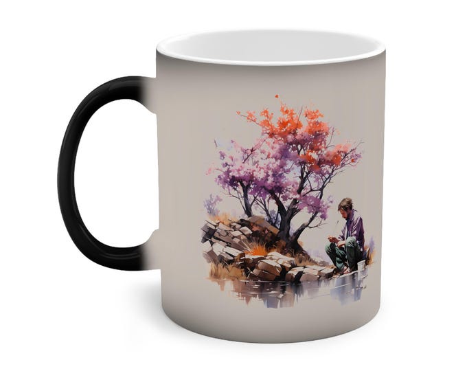 Changing Art Mug - Color-Changing Mug, Heat Sensitive Coffee Cup, Unique Gift Idea, Magic Mug, Heat Activated Tea Cup