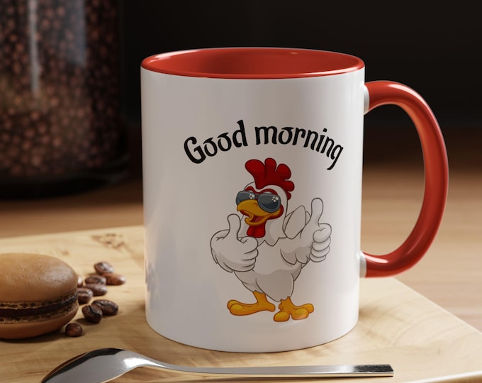 Funny Chicken Coffee Mug - Perfect for Mornings, Gift for Coworkers & Friends, Great for Birthdays, Office Humor, Kitchen Decor