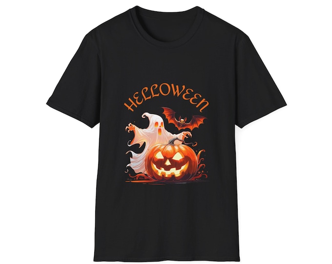 Halloween Ghosts and Bats T-Shirt,  Spooky Fall Fashion