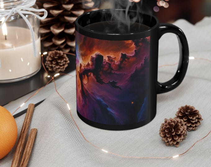 Cosmic Galaxy Mug, Space Art Coffee Cup Gift, Astrology Drinkware, Unique Cosmic Design, Nebula Coffee Mug, Sci-Fi Lover's Gift