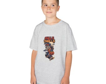 Thrilling Graphic Kids Tee: Fun Cotton T-shirt