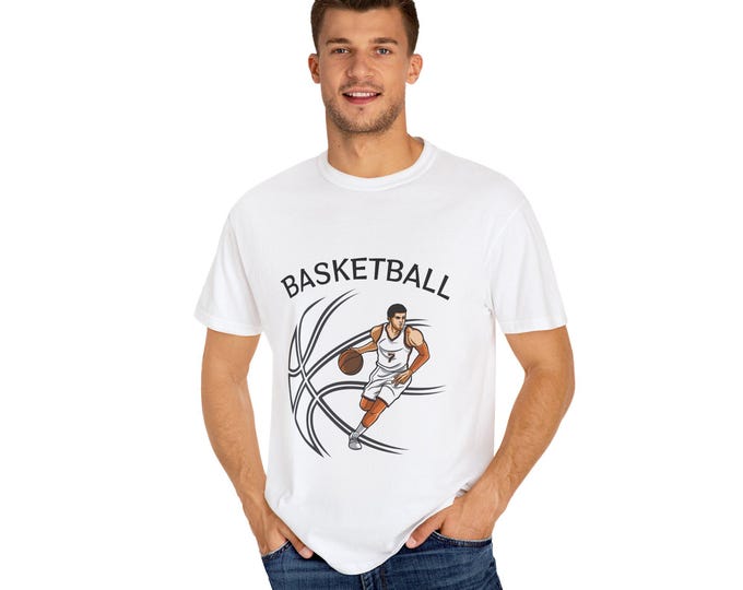 Basketball Graphic T-Shirt, Unisex Tee for Sports Lovers, Casual Wear, Gift for Athletes, Basketball Season
