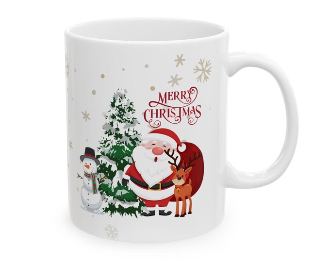 Christmas Coffee Mug, Festive Holiday Drinkware