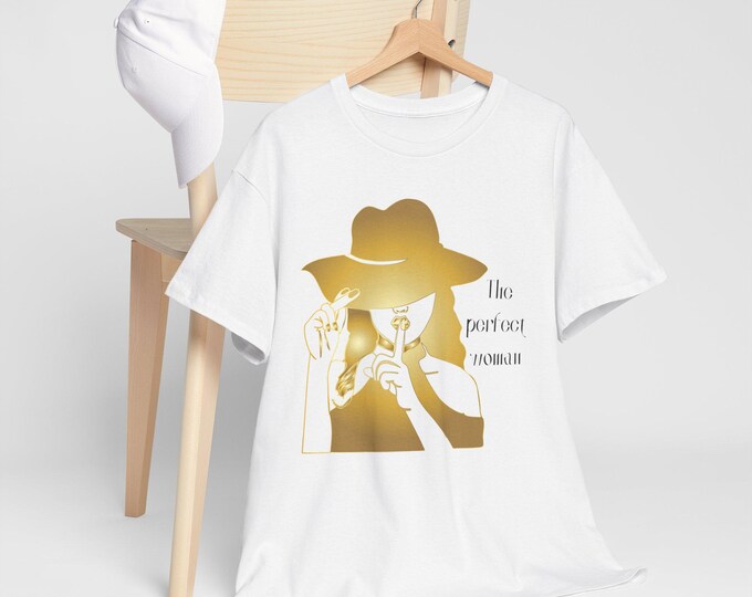 Unisex Heavy Cotton Tee - The Perfect Woman, Feminist T-Shirt, Empowerment Shirt, Gender Equality Top, Girl Power Tee, Women's Rights