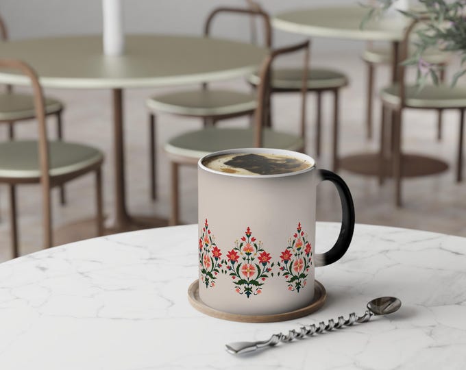 Color-Changing Mug, Heat Sensitive Coffee Cup, Photo Reveal