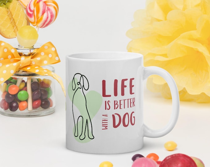 White glossy mug
