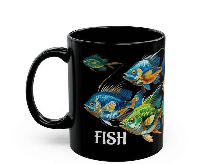 Majestic Fish Mug, Ocean Lover Gift, Fisherman Coffee Cup, Unique Tea Mug, Marine Life Kitchen Decor