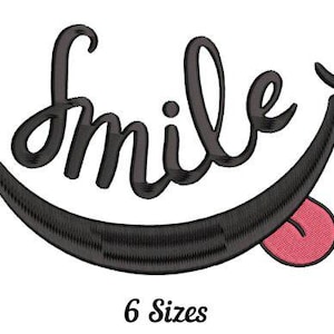 Funny Smile Embroidery Design Instant Download Cute & Playful Machine Embroidery Pattern