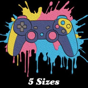 Video Game Controller Embroidery Design | Instant Download | Gamer & Geek Machine Embroidery Pattern