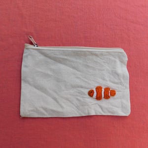 adorable clownfish beaded pouch