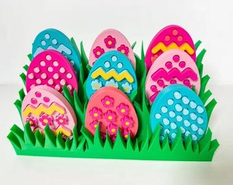 3D Printed Easter Egg Fidget Toy: Pop It Sensory Spring Toy