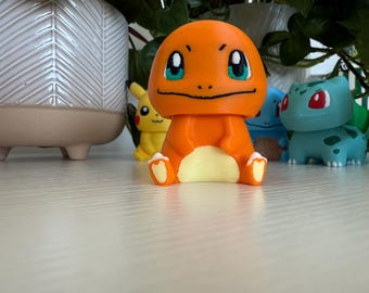 3D Printed Articulated Charmander – Clicky Fidget Toy, Fire Type Starter