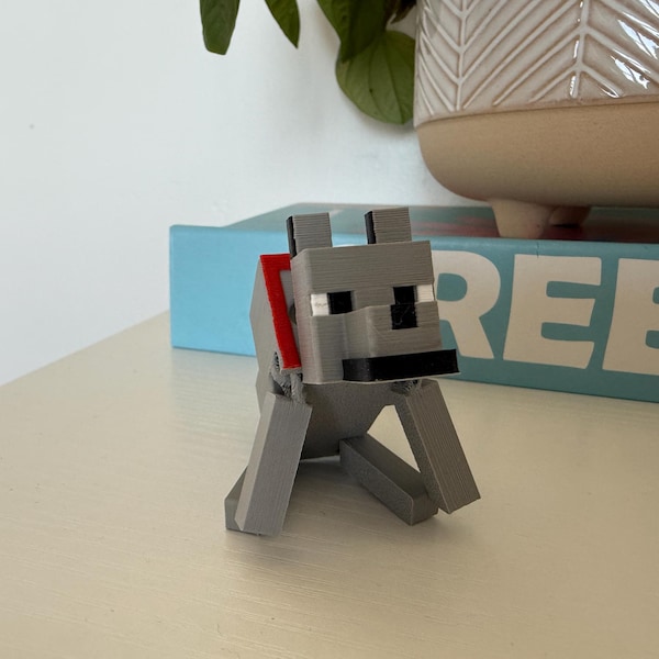 3D Gedruckte Dennis der Wolf - „Ein Minecraft Film“ inspirierte Sammler Figur