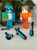 Milo and Chip Inspired Block Characters | 3D Printed Pixel Toy | Kids Toy Gift | Block Style Figure | Collectible Character
