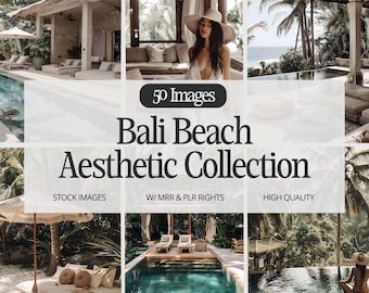 Bali Aesthetic Stock Images, Bali Beach Travel Aesthetic Photos, Digital Marketing, Faceless Marketing Photos, Stock Photos Bundle, MRR PLR