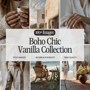 Boho Aesthetic Faceless Lifestyle, Fashion, Interior Design Stock Images, Faceless Digital Marketing, Instagram Posts, Master Resell Rights