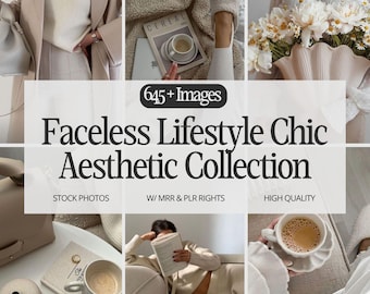 Faceless Lifestyle Stock Photos, Boss Babe Images, Digital Marketing, Instagram Posts & Reels, MRR PLR