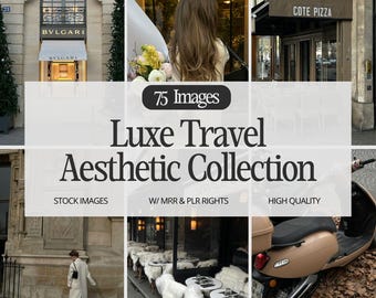 Luxury Lifestyle Travel Aesthetic Stock Photos, Faceless Digital Marketing Photos, Faceless Travel Content Creator, Parisian Travel, MRR plr