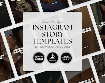 Motivierendes Zitat Instagram Story Vorlagen, Positive Mindset Zitate für Instagram Stories, Canva Vorlagen, PLR MRR Wiederverkaufsrechte