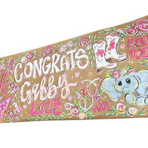 Graduation Banner - Custom Party Banner - Kraft Paper Banner - Bach Party Banner - Party Banner - Hand painted banner - Paper Banner -