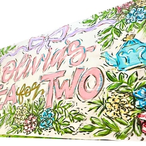 Hand Painted Birthday Banner - Custom Kraft Paper Party Decoration image 2