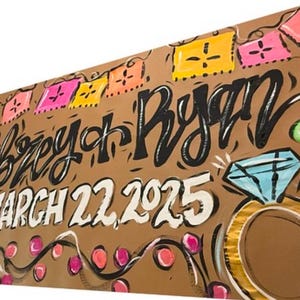 Bachelorette Banner - Custom Party Banner - Kraft Paper Banner - Bach Party Banner - Party Banner - Hand painted banner - Paper Banner -