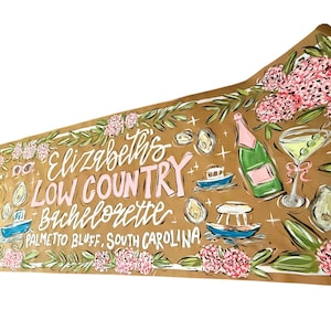 Bachelorette Banner - Custom Party Banner - Kraft Paper Banner - Bach Party Banner - Party Banner - Hand painted banner - Paper Banner -