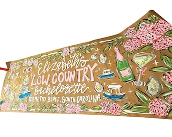 Bachelorette Banner - Custom Party Banner - Kraft Paper Banner - Bach Party Banner - Party Banner - Hand painted banner - Paper Banner -