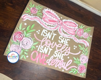 Birthday Banner - Custom Party Banner - Kraft Paper Banner - Hand painted Party Banner - Party Banner - Birthday - Paper Banner -