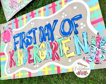 Personalized First Day of School Banner | Hand Painted Back to School Banner | Custom School Photo Prop | First Day Pictures | School Decor
