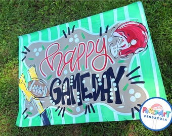 Football Banner - Gameday - Custom Party Banner - Back to school - Hand painted Party Banner - Party Banner - Birthday - Paper Banner -