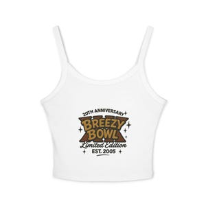 Spaghetti Strap Tank Top: Breezy Bowl Design, Cotton Blend Summer Top