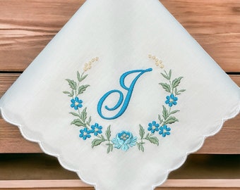 Floral Custom Handkerchief - Wedding Tradition - Bridal Handkerchief - For Your Happy Tears