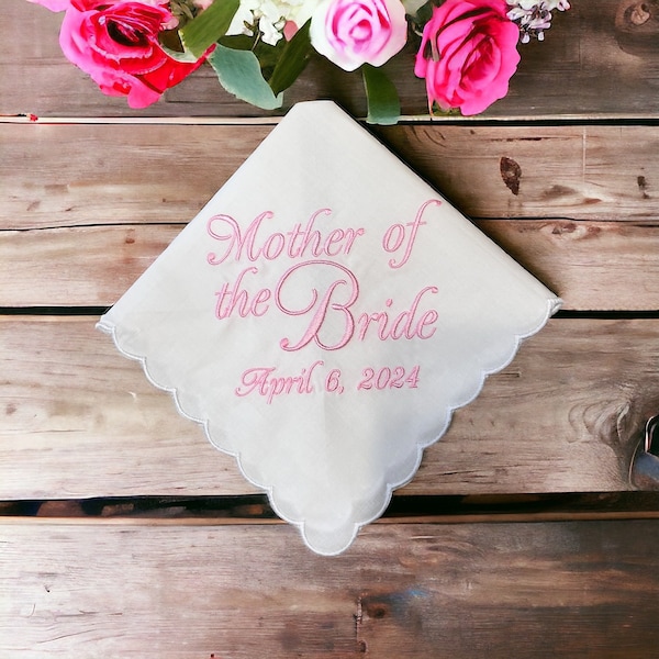 Mother Handkerchief - Custom Handkerchief - Wedding Tradition - For Your Happy Tears