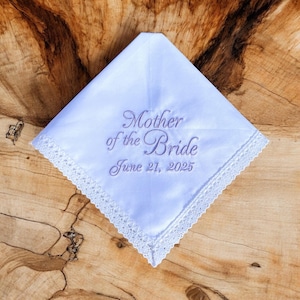 Mother Handkerchief - Custom Handkerchief - Wedding Tradition - For Your Happy Tears