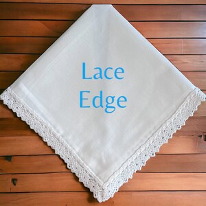 Baptism Gift Christening Gift Custom Handkerchief Lace Handkerchief Upgrade White Lace