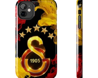 Galatasaray 1905 Emblem Phone Case | Soccer Club Crest, Red Yellow Smoke