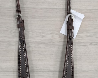 Slanke westerngrit: eenoorhoofdstel met metalen accenten