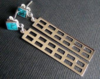 Sterling Silver Turquoise Post Earrings