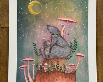 Fine Art Print: Bedtime story from the moon