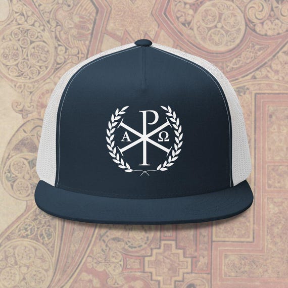 Chi Rho with Laurel Trucker Hat