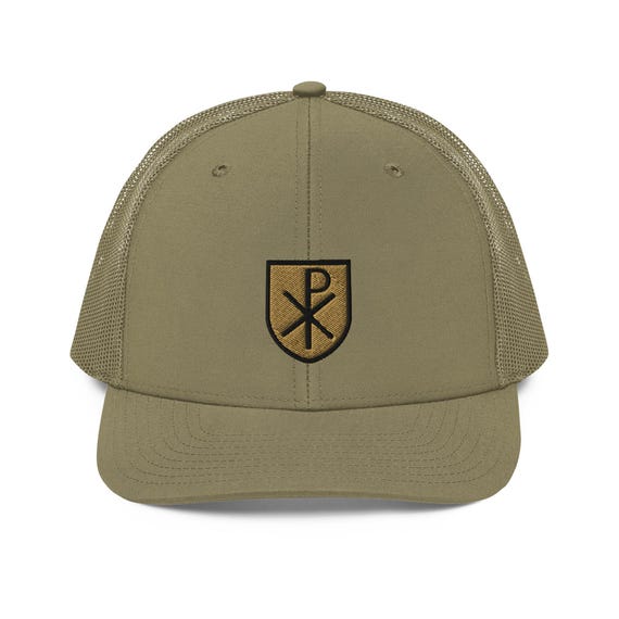 Chi Rho Trucker Hat by Common Creed Christian Catholic Lutheran Anglican Orthodox
